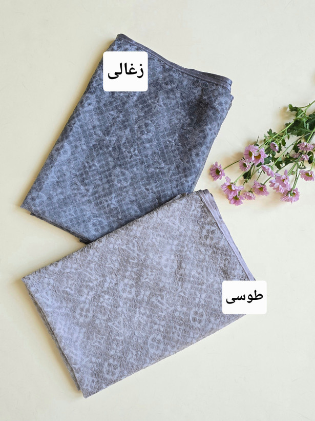 شال حریر پفکی طرح ال وی