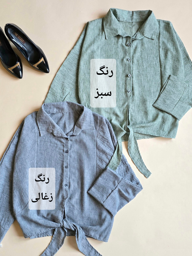 شومیز گره ای لینن