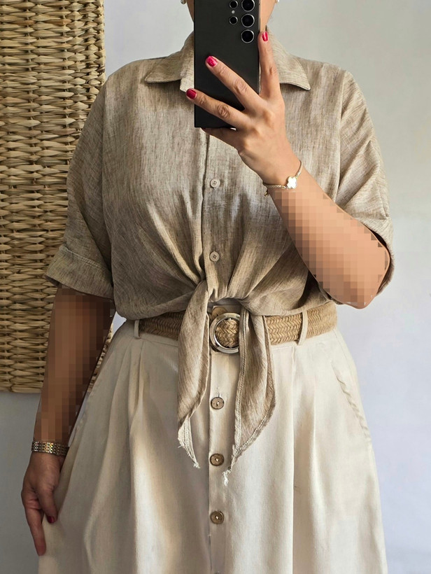 شومیز کراپ گره ای