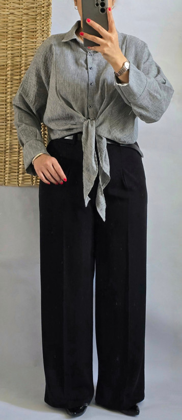 شومیز گره ای لینن