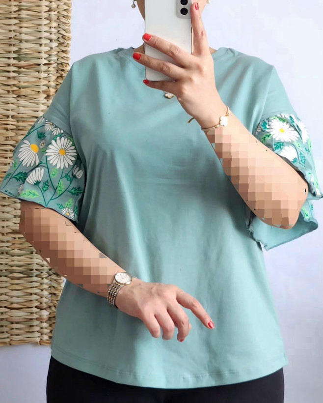 بلوز آستین چیندار، زنانه