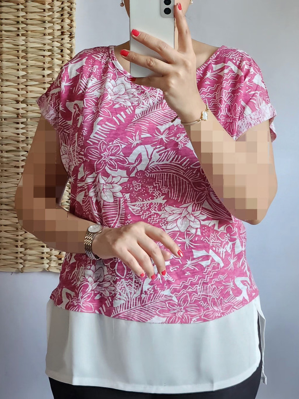 بلوز دو تیکه وارداتی طرحدار، زنانه